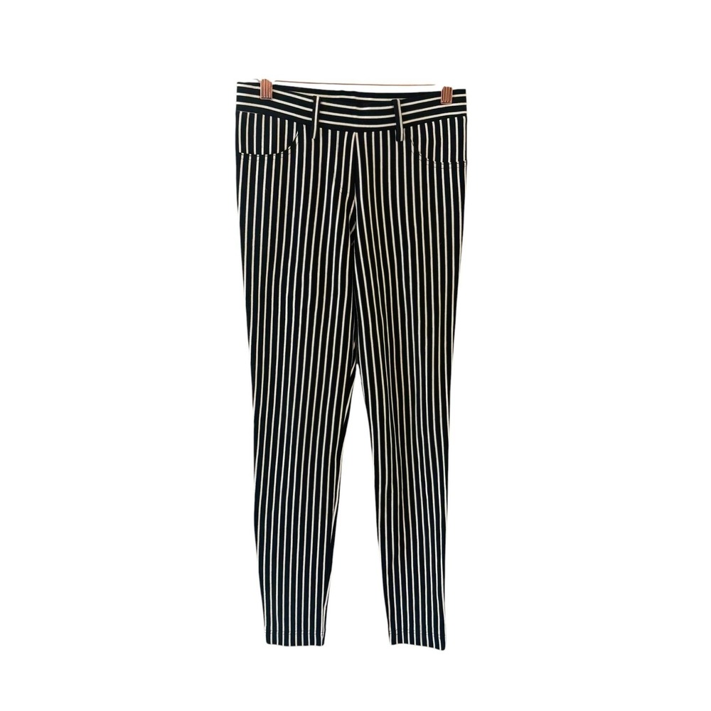 Y2K Plein Sud Striped Jegging Pants Womens 38/6 Stretch Pull‎ On Italy 90s